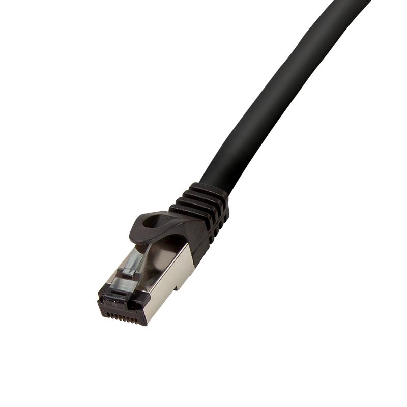 Patchkabel PrimeLine, Cat.8.1, S/FTP, schwarz, 3 m