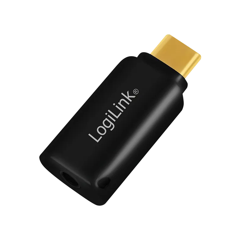 USB 3.2-Audio-Adapter, USB-C/M zu 3,5 mm/F, schwarz