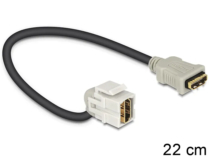 Keystone Modul HDMI Buchse an HDMI Buchse 110° mit Kabel, Delock® [86326]