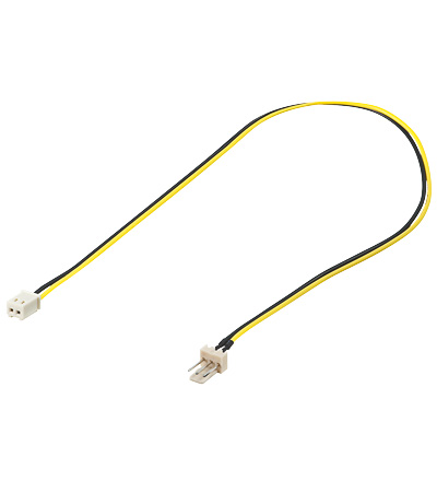 Lüfter Adapterkabel 3pin Stecker auf 2pin Buchse, Good Connections®