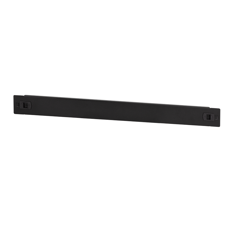 19" Blindpanel, werkzeugfreie Einrastmontage, 1 HE, schwarz