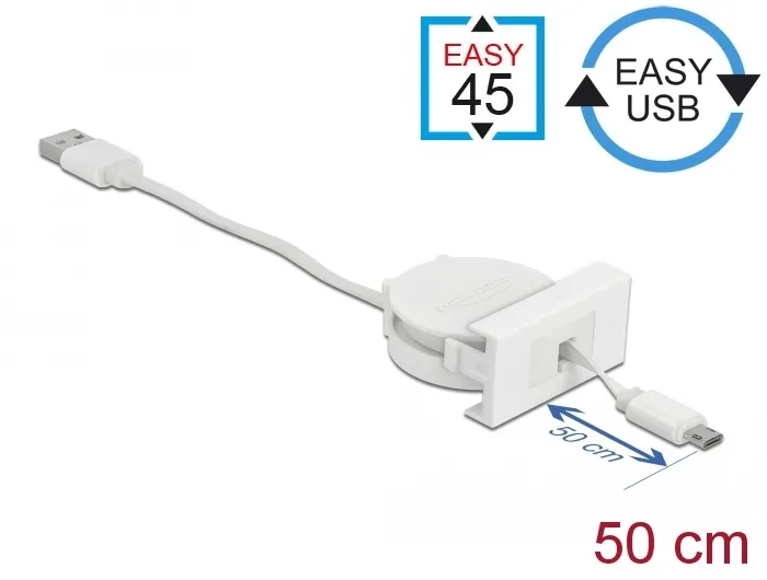 Easy 45 Modul USB 2.0 Ausrollkabel USB Typ-A zu EASY-USB Typ