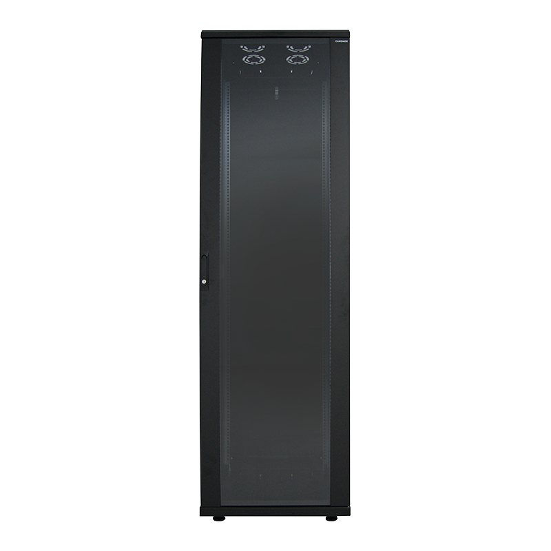 19" Netzwerk Standschrank, 22HE, 800 x 800 mm, schwarz