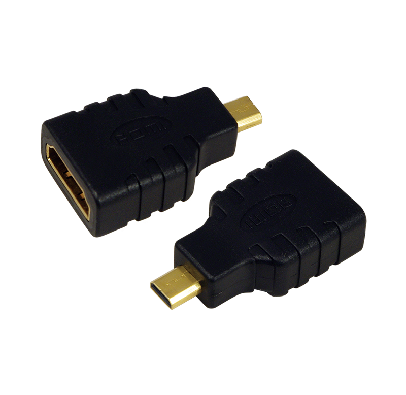 HDMI-Adapter, Micro-D/M zu A/F, 4K/30 Hz, schwarz