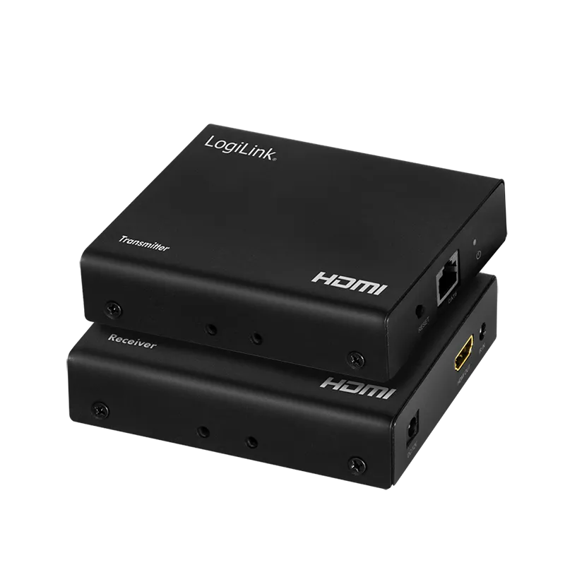 HDMI-Extender/Splitter-Set über IP, 70 m, 1x2-Port,4K/60 Hz,HDR,IR,POC