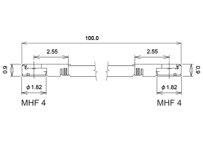Antennenkabel MHF IV/HSC MXHP32 kompatibler Stecker an MHF IV/HSC MXHP32 kompatibler Stecker 0,1 m,