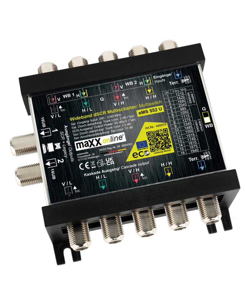 unicable Multischalter 1-2 Satelliten & 32 Teilnehmer kaskadierbar unicable Multischalter 1-2 Satelliten & 32 Teilnehmer kaskadierbar