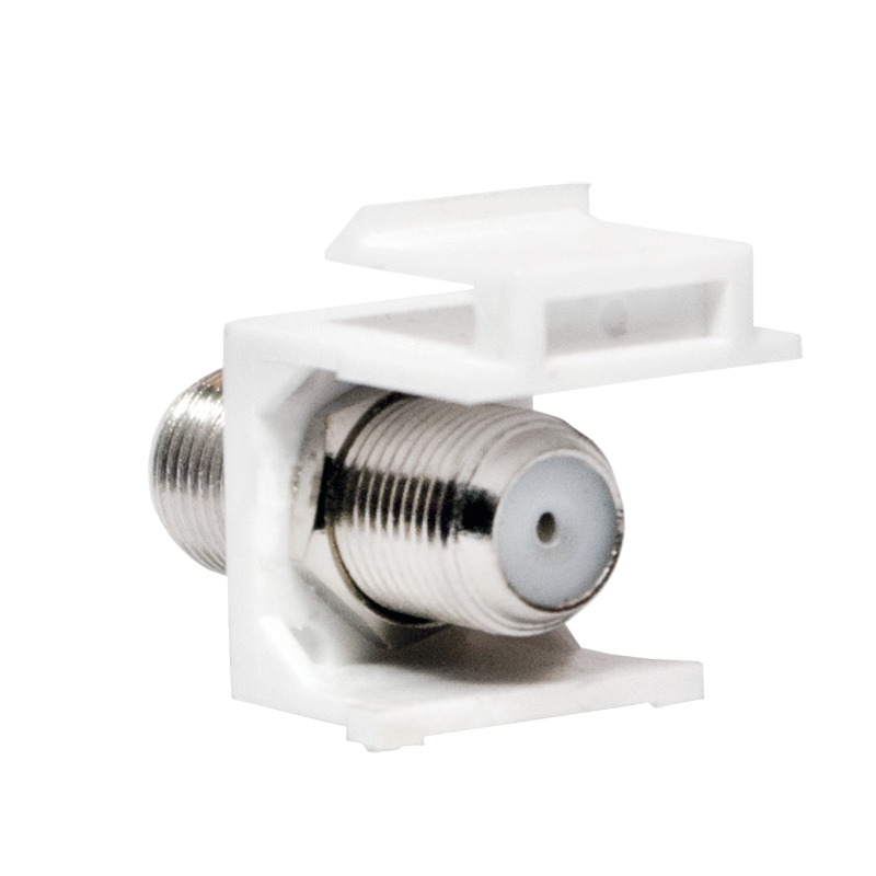 TV/SAT Keystone-Verbinder, F-Typ/F zu F-Typ/F, 75 Ohm, weiß