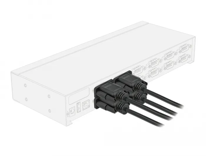 Seriell Kabel RS-232 D-Sub9 Buchse zu Buchse Nullmodem mit schmalem Steckergehäuse  3 m, Delock® [86