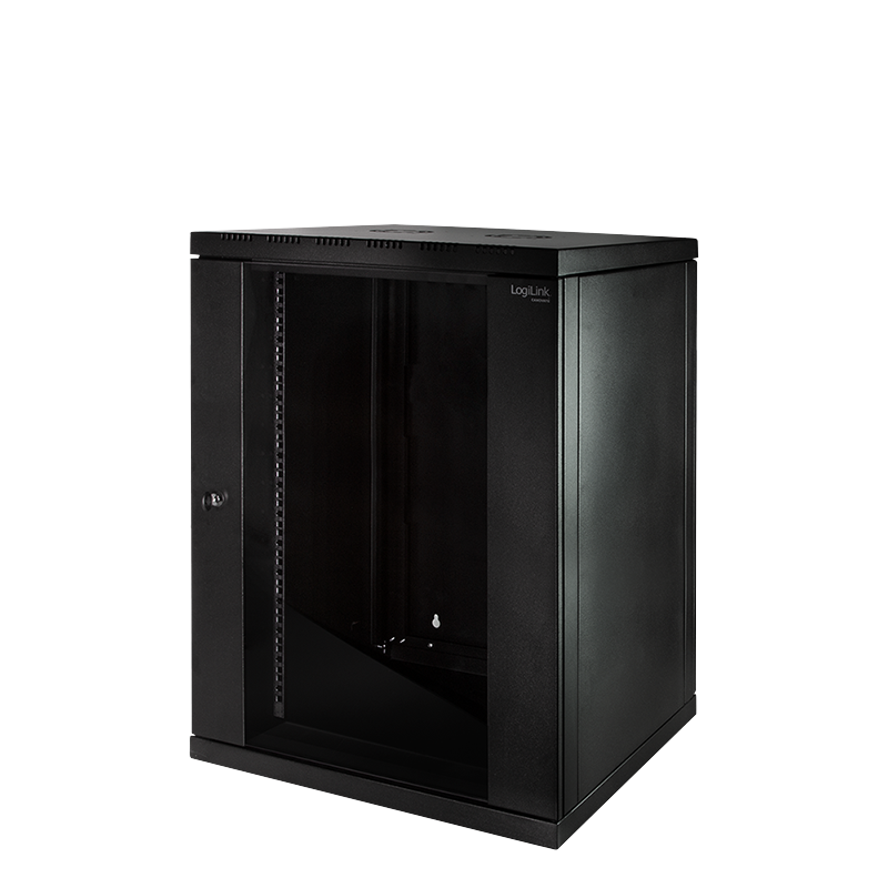 19" Wandschrank einteilig 15HE 600 x 560 mm, schwarz