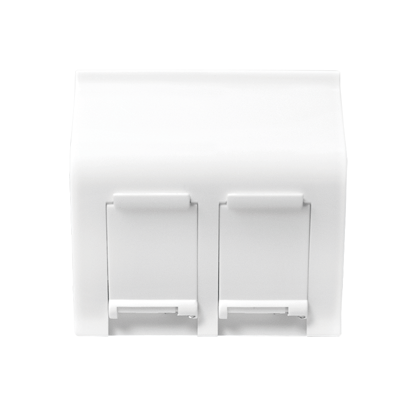 Modularer Einsatz für 45 x 45 System, 2-Port 45°, weiß