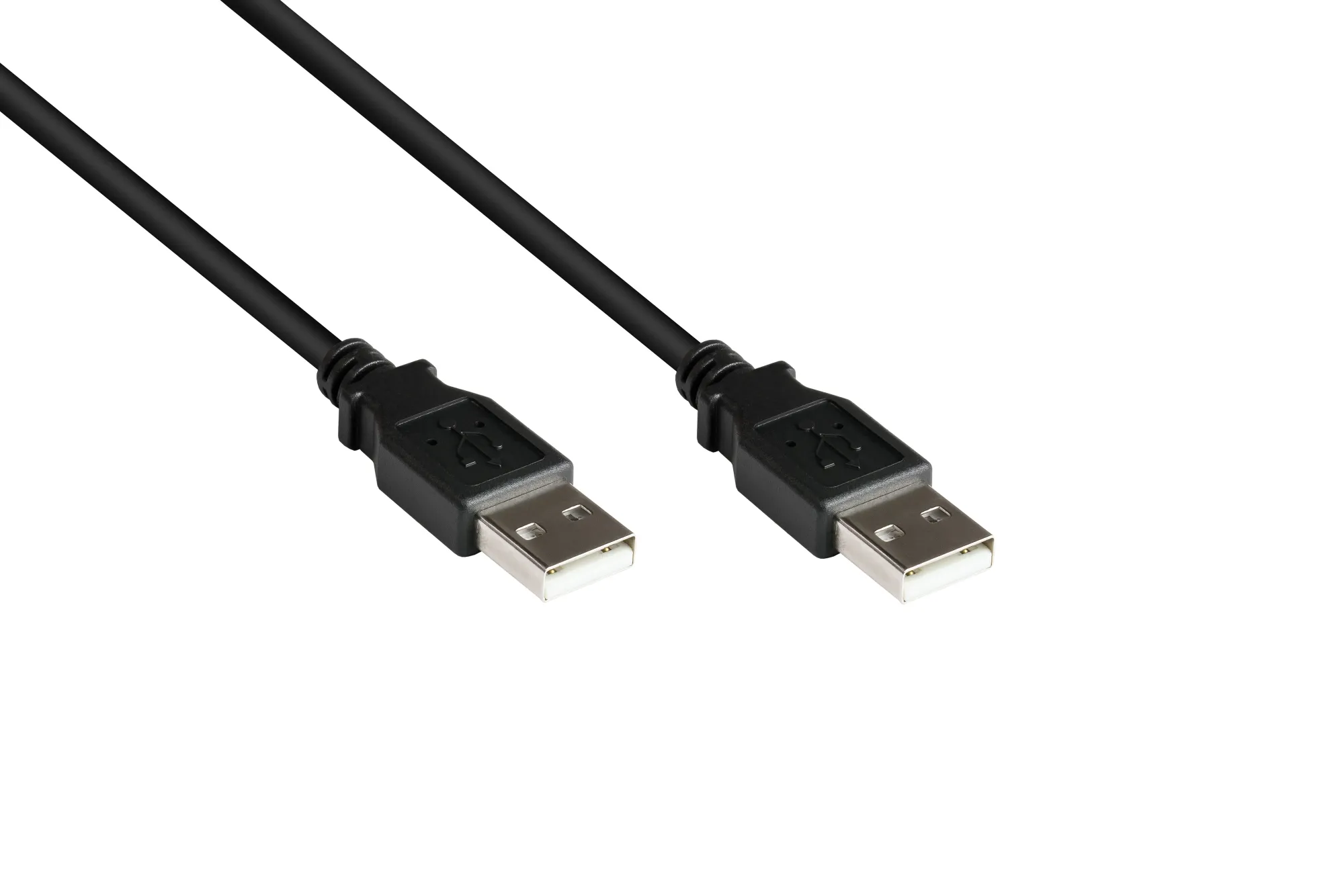 Anschlusskabel USB 2.0 Stecker A an Stecker A, schwarz, 5m, Good Connections®