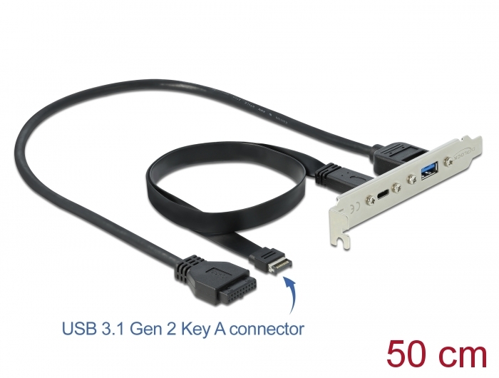 USB 3.1 Slotblech mit 1 x USB Type-C™ und 1 x USB Typ-A Port