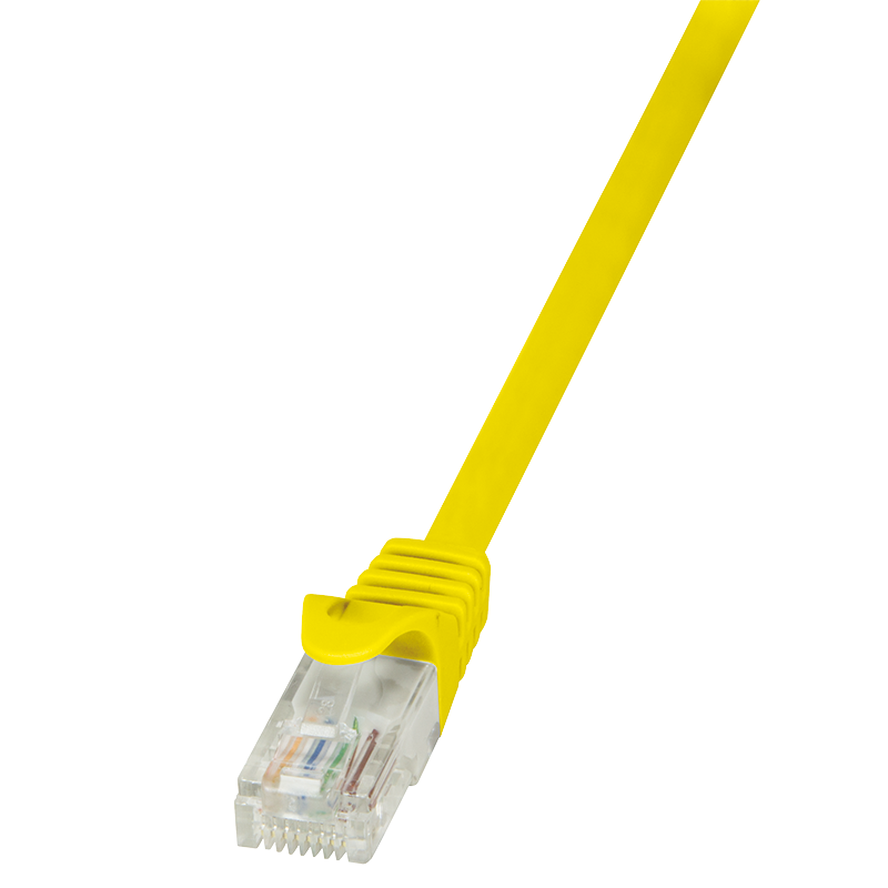 Patchkabel EconLine, Cat.5e, U/UTP, gelb, 1 m