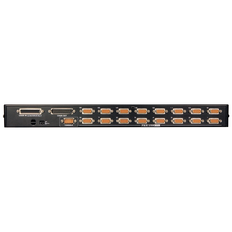 KVM Switch 16-Port, Schrankeinbau, USB - PS/2 VGA KVM mit USB Port Schrankeinbau
