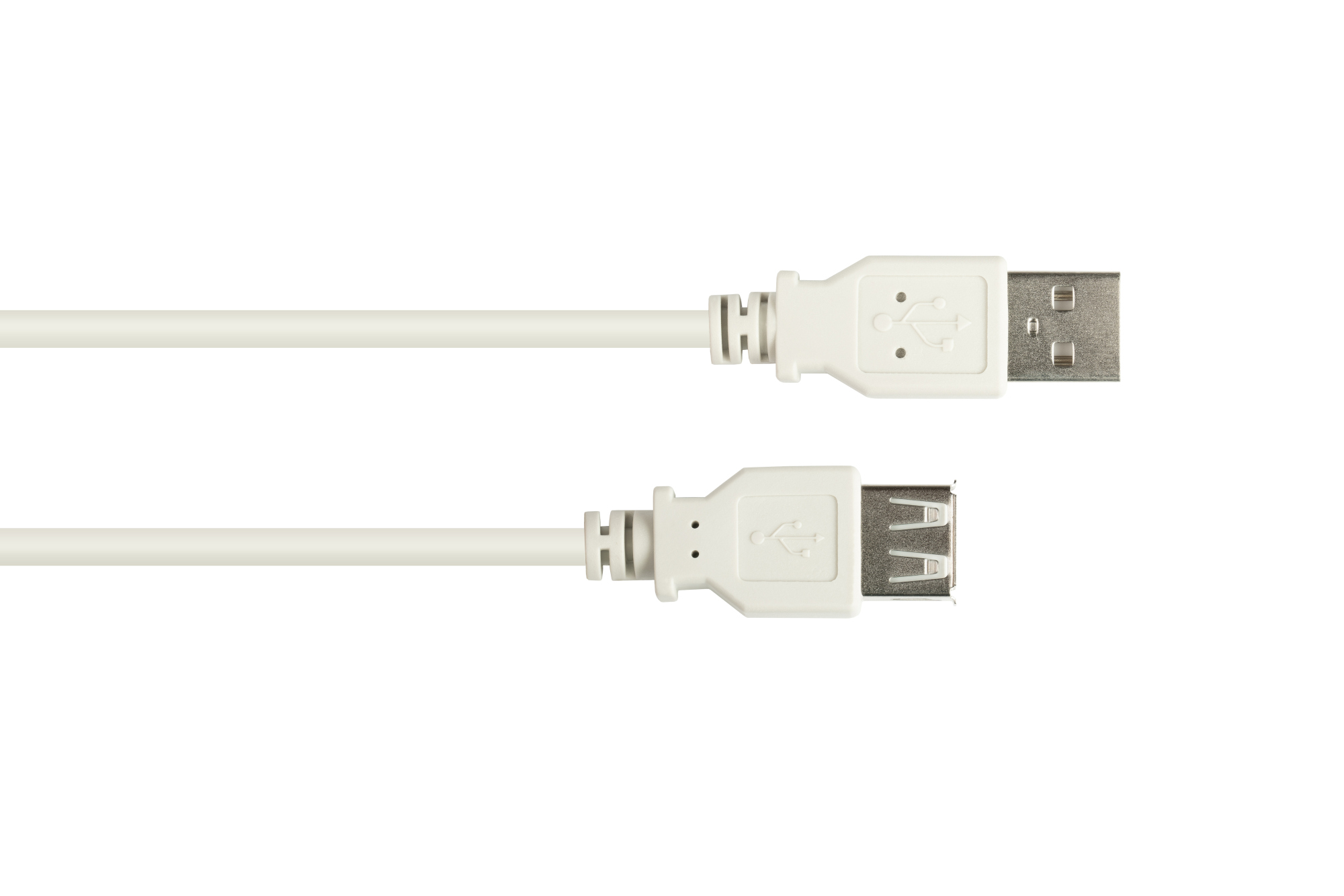 Verlängerungskabel USB 2.0 Stecker A an Buchse A, grau, 1m, Good Connections®