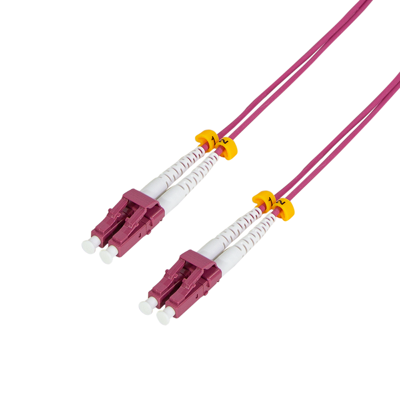 LWL Duplex Patchkabel, OM4, 50/125µ, LC-LC, erikaviolett, 40 m