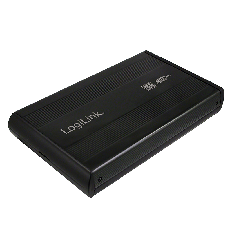Festplattengehäuse 3,5", SATA, USB 2.0, Alu, schwarz