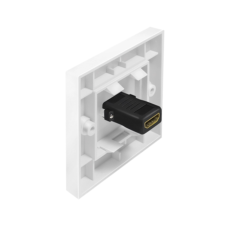 HDMI Wanddose, 1-fach, mit HDMI-Verbinder F/F, weiß