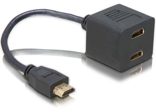 Adapter HDMI Stecker zu 2 x HDMI Buchse, Delock® [65056]