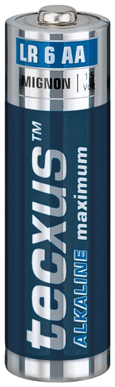 Tecxus® Batterie (High Energy) Alkali Mignon LR 6 (AA) 1,5V, 4er Pack in Blister
