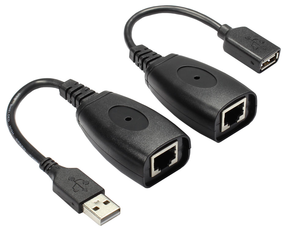 USB Extender bis zu 40m über Cat. 5; Kabellänge: 0,09m