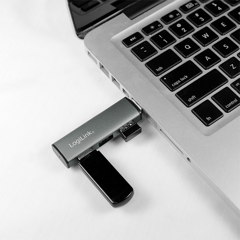 USB 3.2 Gen2, 3-Port Hub, mit Aluminiumgehäuse