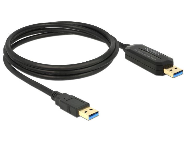 Anschlusskabel USB 3.0 Data Link + KM Switch A Stecker an A Stecker, 1,5m, Delock® [83647]