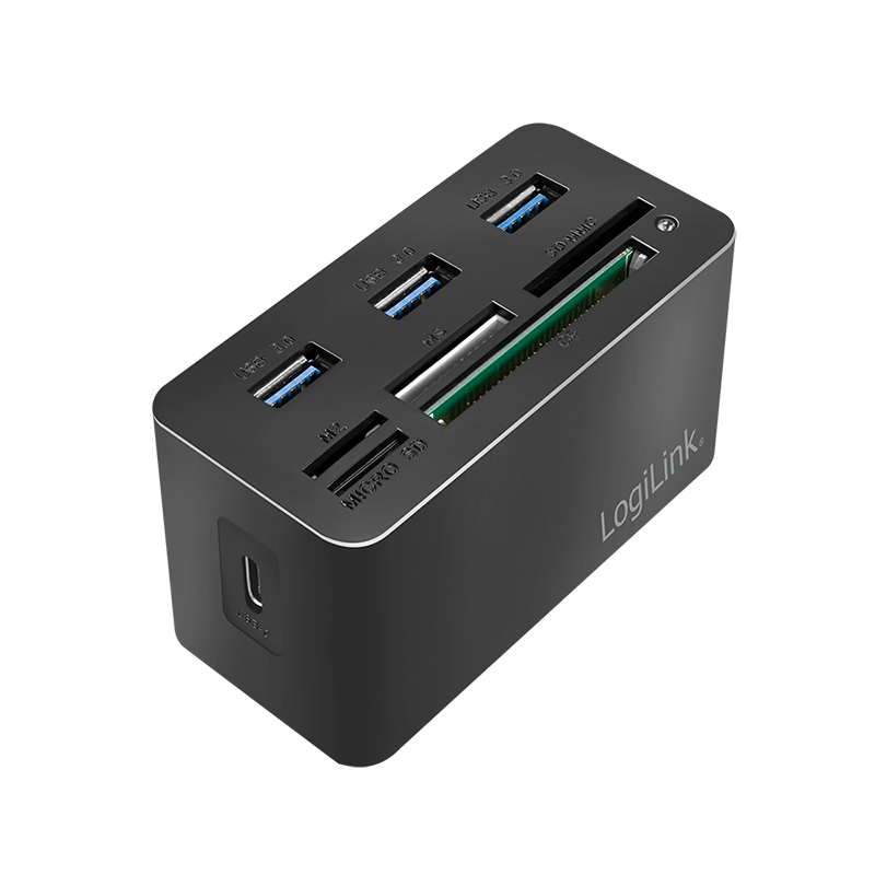 USB 3.2 Gen1 Dockingstation, 8-Port, mini, schwarz