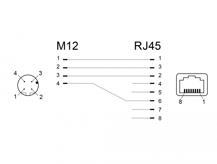 Netzwerkadapter M12 4 Pin D-kodiert Buchse an RJ45 Buchse, Delock® [66312]