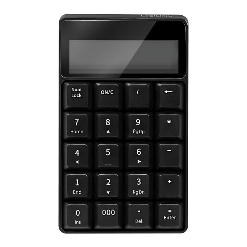 Kabelloses Funk Keypad, mit Taschenrechner, 2,4 GHz, schwarz