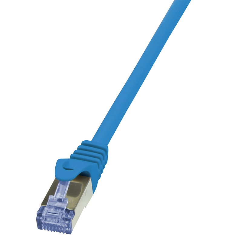 Patchkabel PrimeLine, Cat.6A, S/FTP, blau, 0,5 m