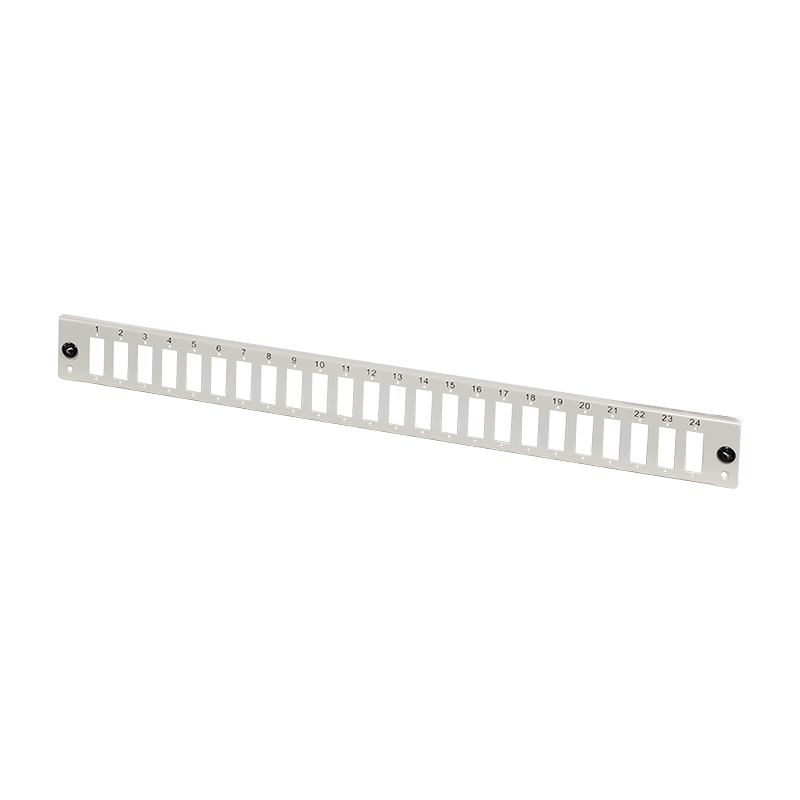 Frontblende 24 x SC-Duplex o. LC-Quad für 19" Spleißbox, lichtgrau