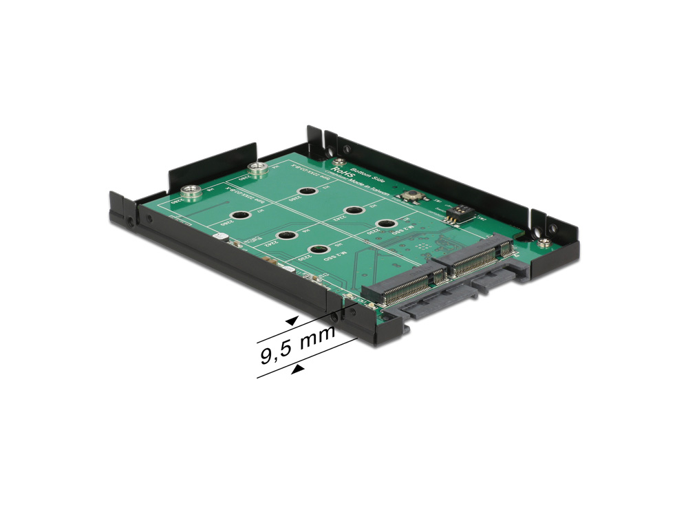 Konverter SATA 22 Pin an 2 x M.2 NGFF mit RAID, 2,5", Delock