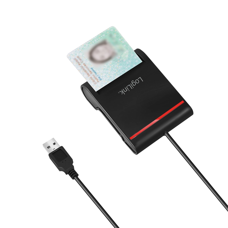 USB 2.0-Kartenleser, für Smart-ID, schwarz