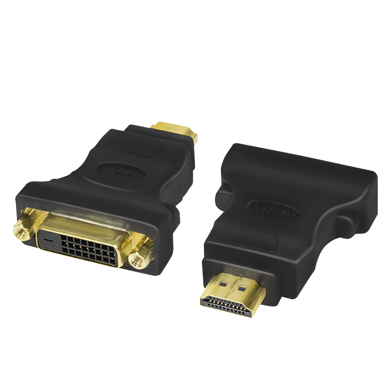 HDMI-Adapter, A/M zu DVI-D/F, 1080p, schwarz