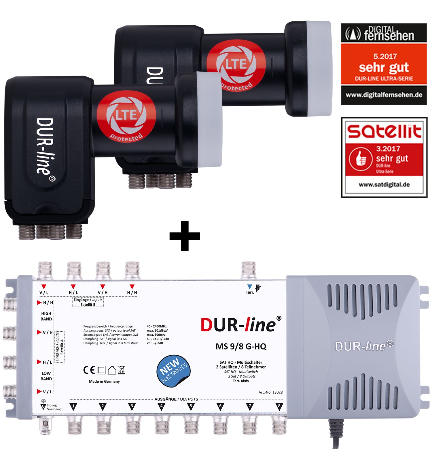 DUR-line MS-S 9/8-2Q - Multischalter Set