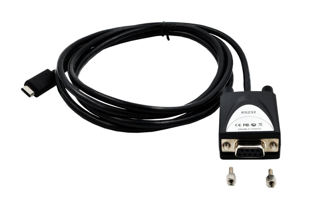 USB 2.0 (C) zu 1x Seriell RS-232 1,8m Kabel mit 9 Pin Buchse, LED Anzeige, inkl. 2 Schraubenmuttern,