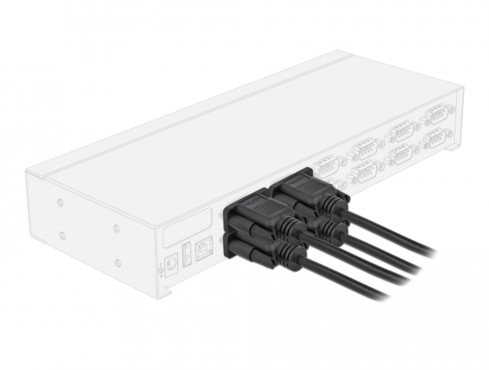 Seriell Kabel RS-232 D-Sub9 Stecker zu Stecker mit schmalem Steckergehäuse 0,5 m , Delock® [86612]