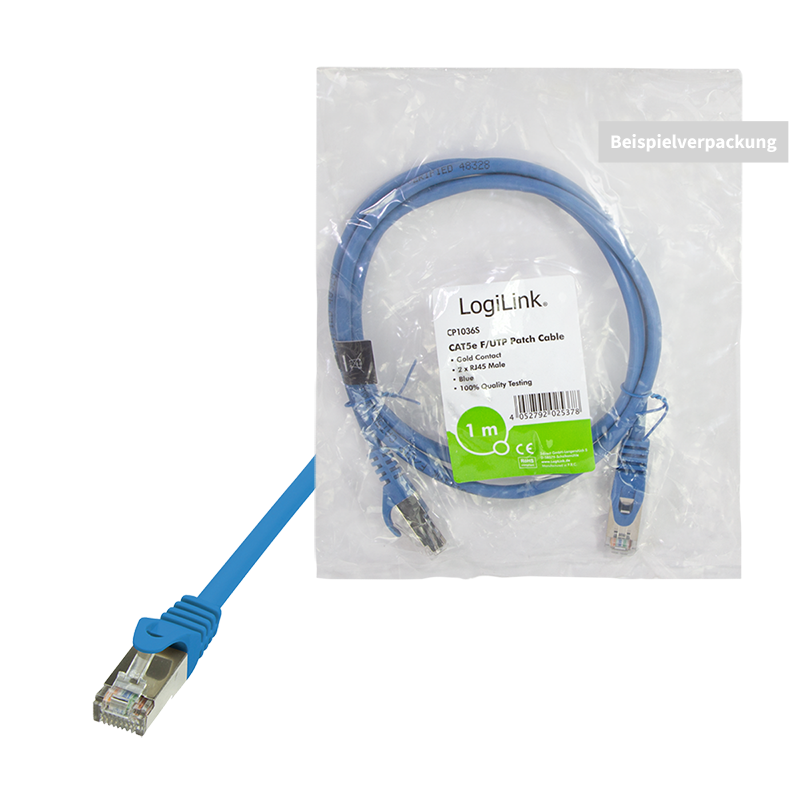 Patchkabel EconLine, Cat.5e, F/UTP, blau, 5 m