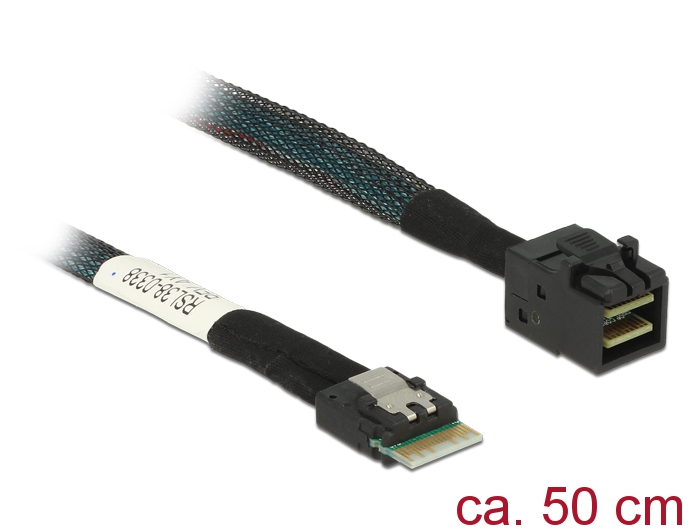 Kabel Slim SAS SFF-8654 4i an Mini SAS HD SFF-8643 50 cm, Delock® [85081]