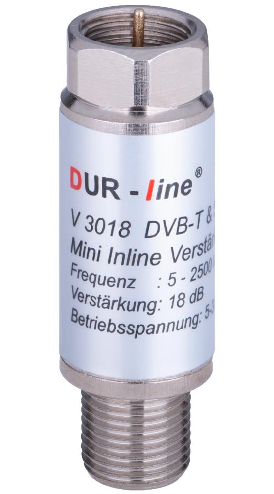 DUR-line V3018 - Inlineverstärker SAT + DVB-T - 18dB Verstärkung