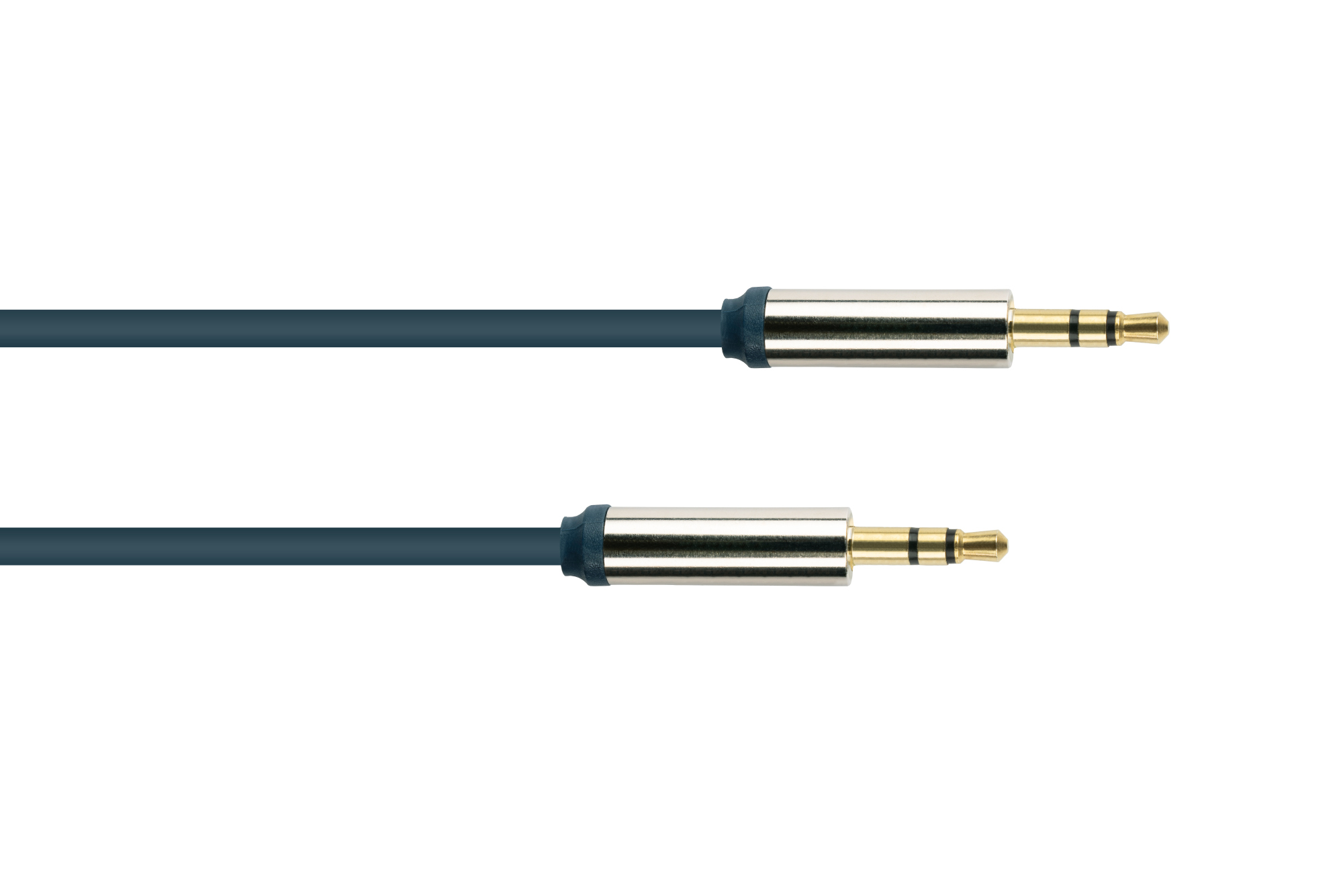 Audio Anschlusskabel SmartFLEX, High-Quality, 3-poliger 3,5mm Klinkenstecker beidseitig, dunkelblau,