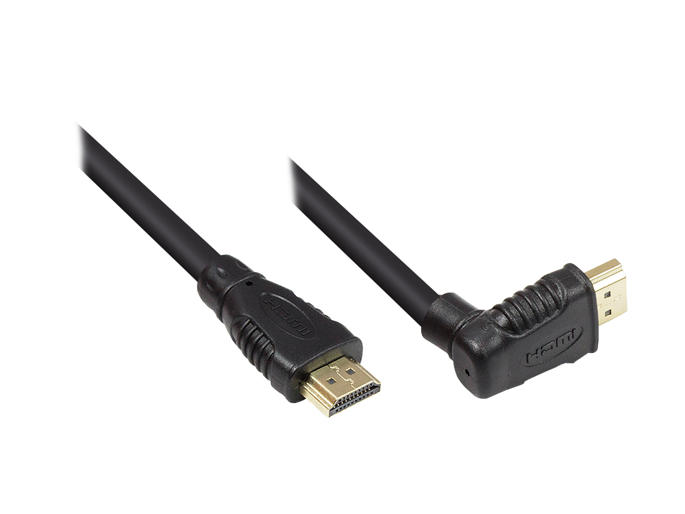 High-Speed-HDMI®-Kabel mit Ethernet, Winkelstecker oben, ver