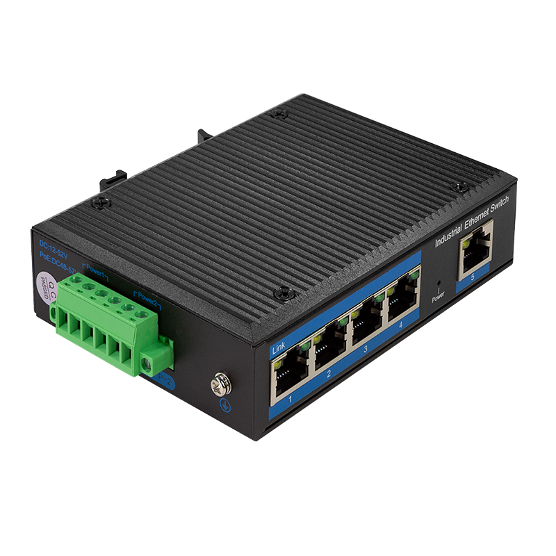 Industrie Gigabit Ethernet PoE-Switch, 5-Port, 10/100/1000 Mbit/s