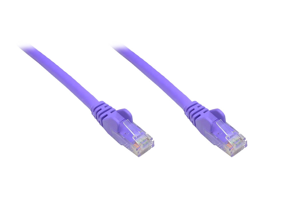 Patchkabel, Cat. 6, U/UTP, violett, 0,5m, Good Connections®