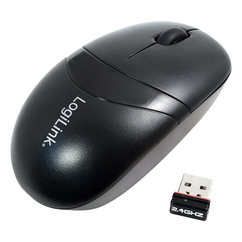 Maus optisch Funk 2.4 GHz mit 3 Tasten, schwarz