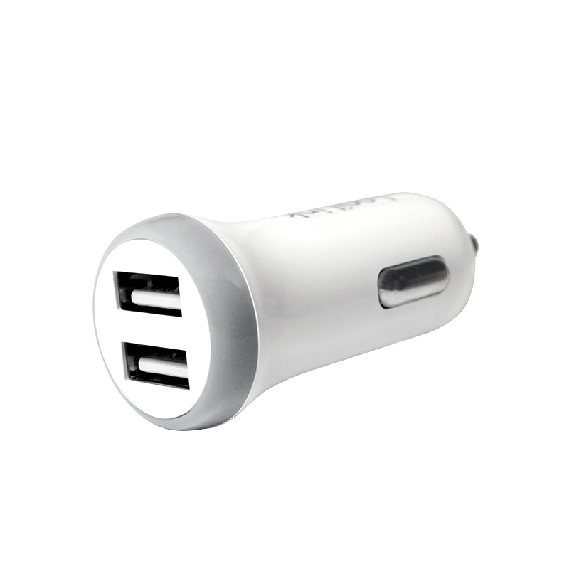 USB Ladeset, 1x Kfz Ladeadapter & 1x Steckdosenadapter mit je 2x USB Anschlüssen