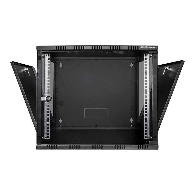 19" SOHO Wandschrank, 15HE 540 x 400 mm, unmontiert, schwarz