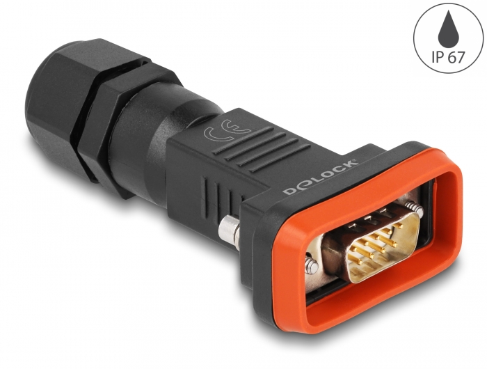 D-Sub 9 Pin Stecker mit Gehäuse IP67 wasserfest, Delock® [87